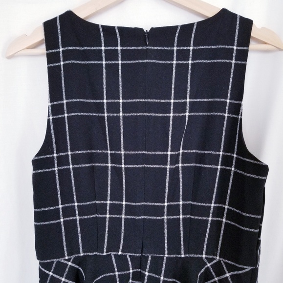 Elle Black Check Plaid Sleeveless Fit and Flare Dress - Picture 9 of 14